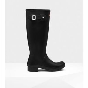 Hunter Tour Rain Boots & welly socks - black sz 9